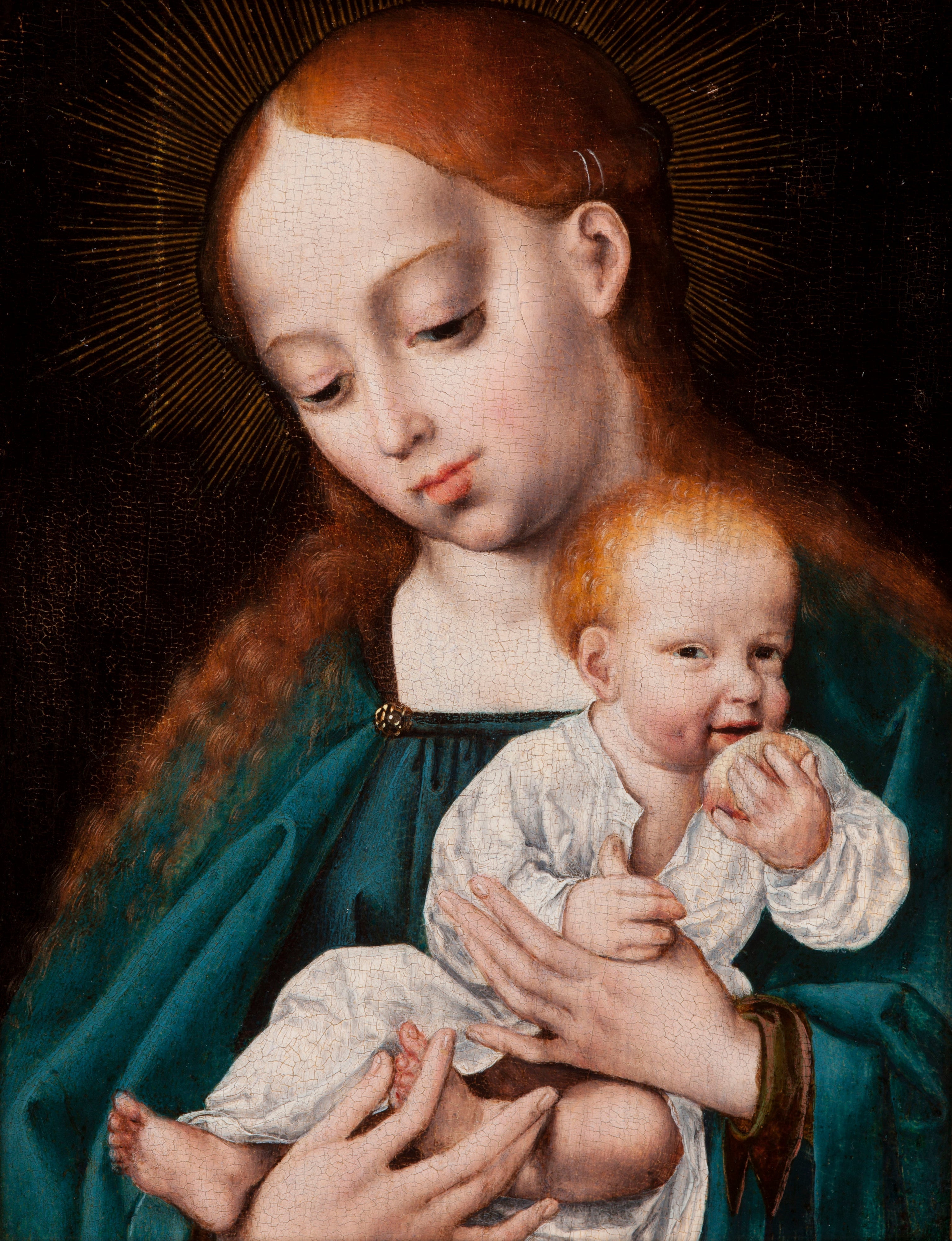 La Vierge à l’Enfant mangeant une pomme - Joos van Cleve - Alpha Reproduction