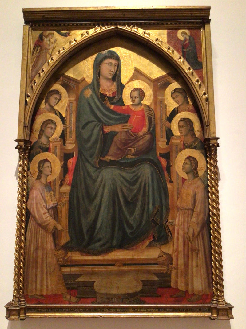 İsa ve Çocuk Meryem Heykeli, Altı Meleklilerle Tahtta (« Maestà ») - Aziz Cecilia Ustası