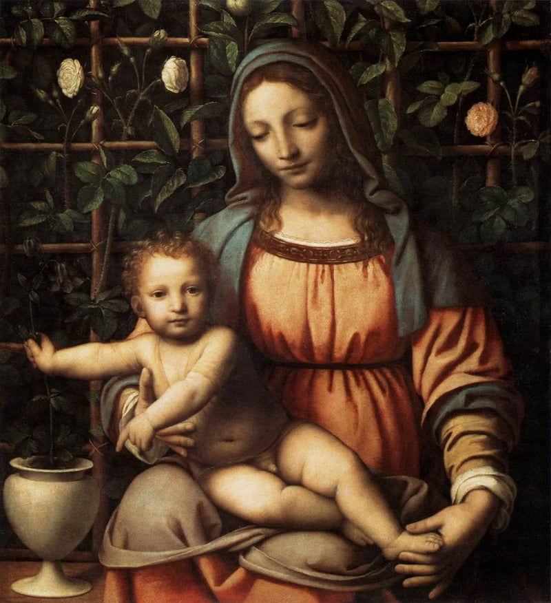 Güzel Anne ve Gül Bahçesi - Bernardino Luini