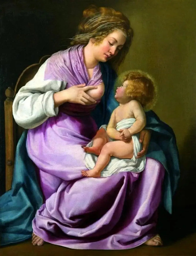 İsa'yı emziren Meryem - Artemisia Gentileschi