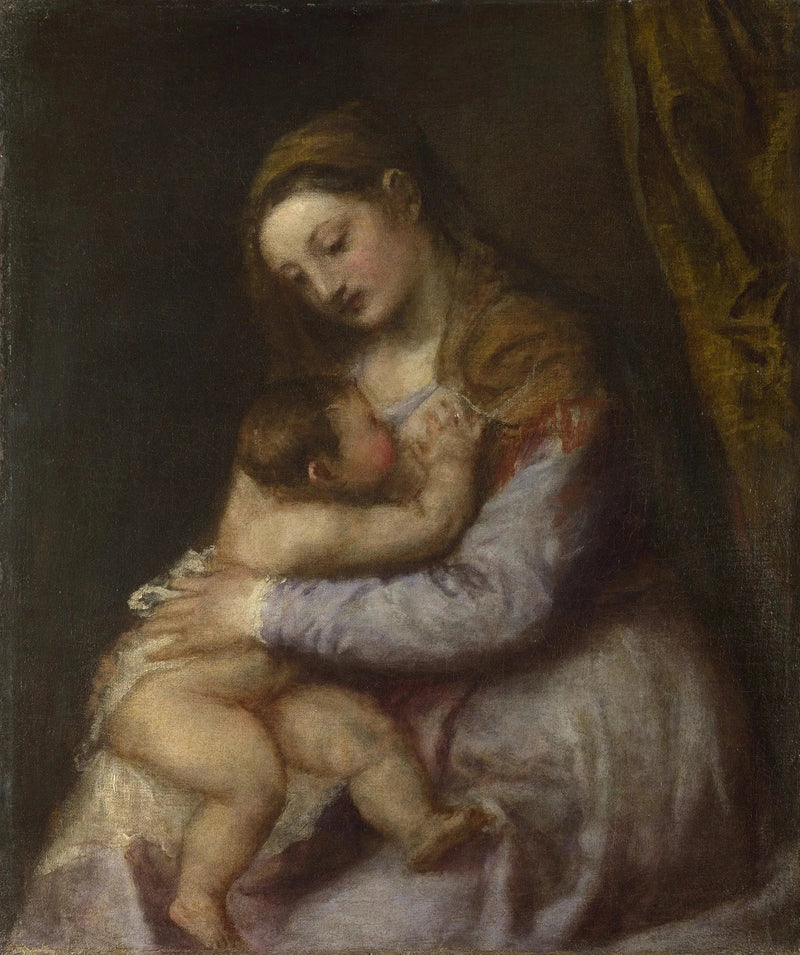 İsa Çocuk'u emziren Meryem - Titian