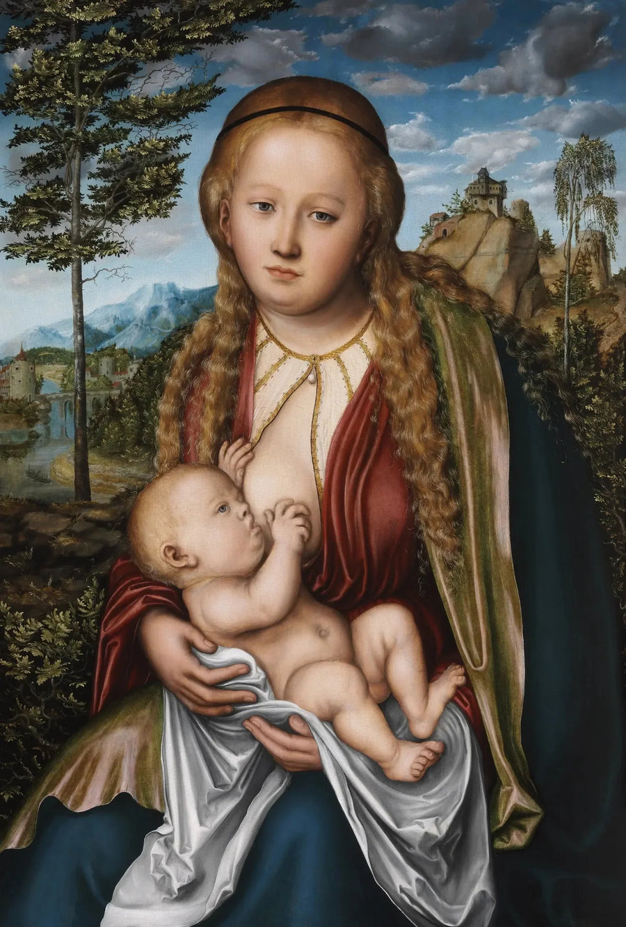 İsa'yı emziren Meryem - Lucas Cranach the Elder