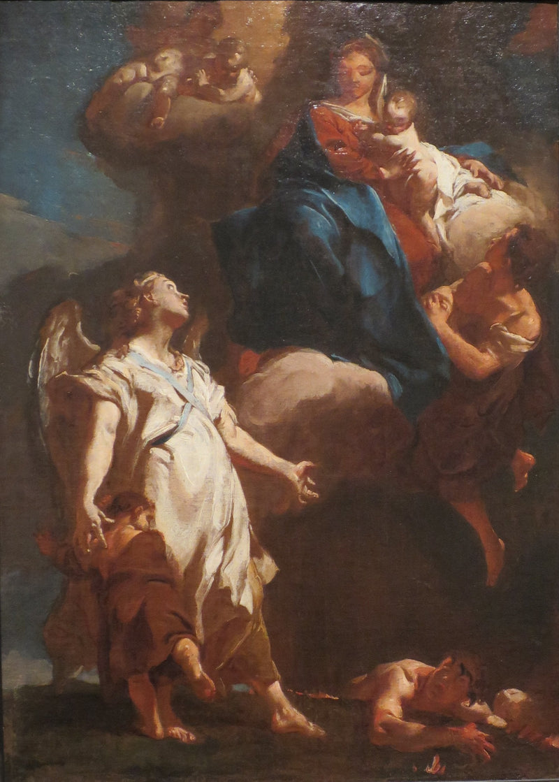 Meryem Ana, koruyucu meleğe görünür - Giovanni Battista Piazzetta