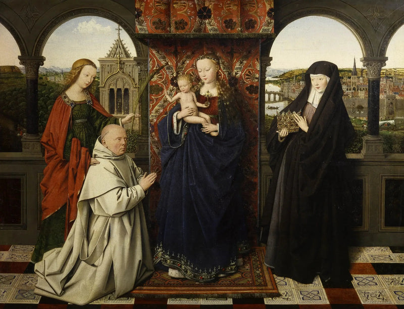 Meryem Ana ve Kartuziyeli Rahip - Jan van Eyck