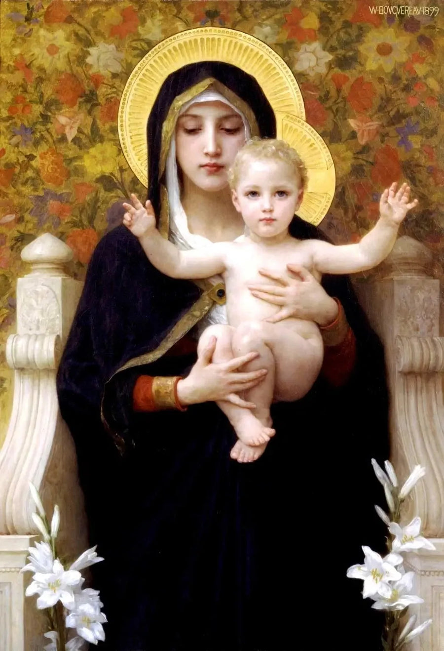 Zambaklı Meryem - Bouguereau