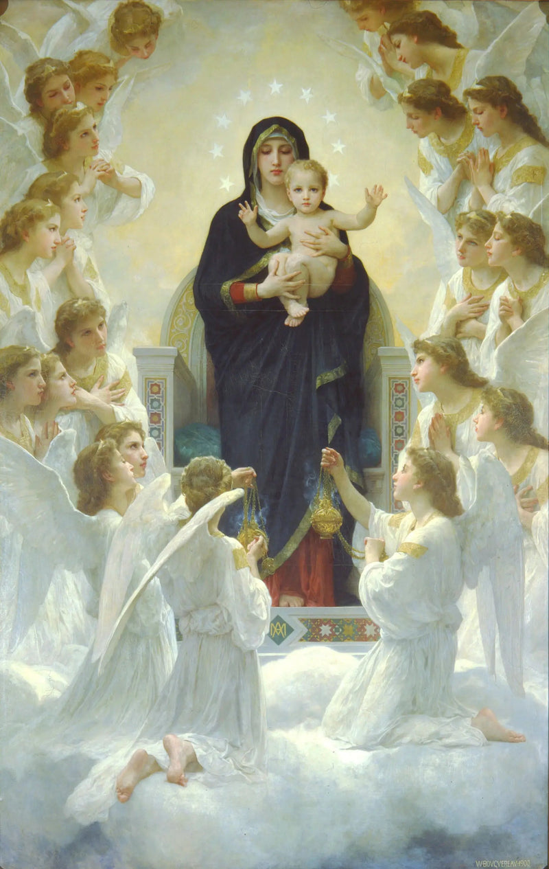 Melekler ile Meryem - Bouguereau