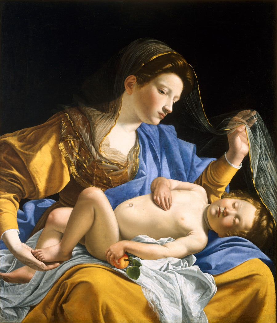 Uyuyan Çocuk İsa ile Meryem Ana - Orazio Gentileschi