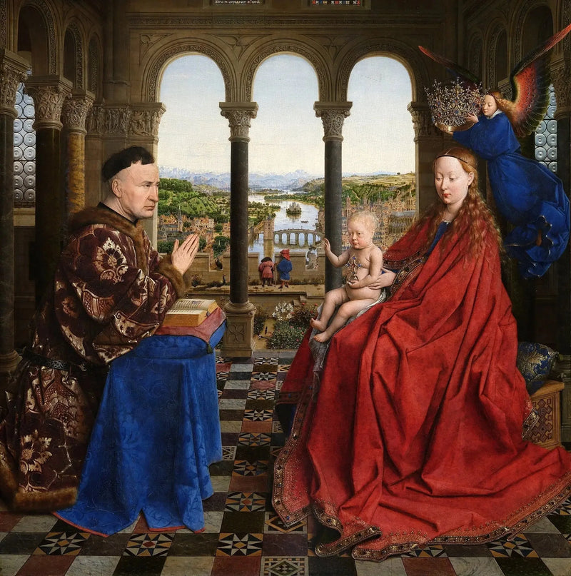 Rolin Başpiskoposu Meryem Ana - Jan van Eyck
