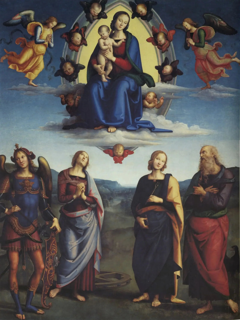 İlahi Meryem ve Azizler - Pietro Perugino