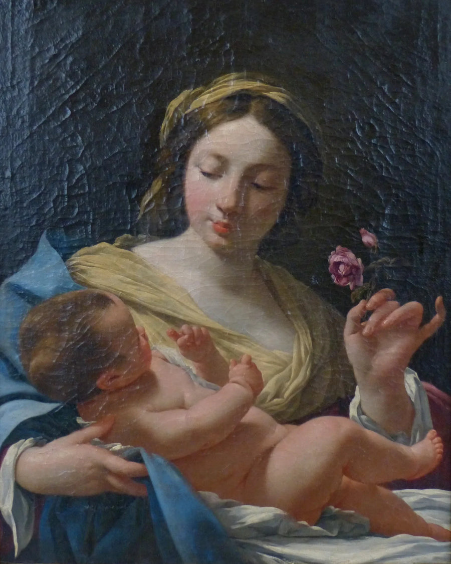 Bakire ve Çocuk Gül ile - Simon Vouet