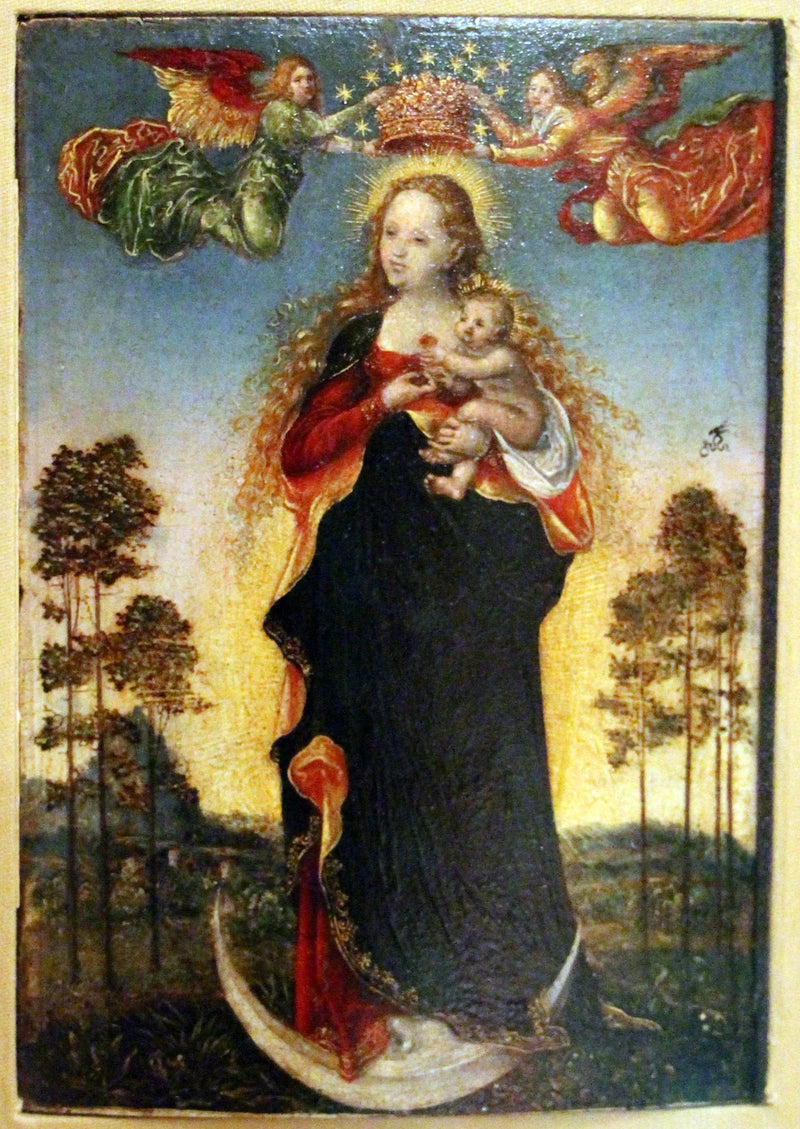 Bakire ve Çocuk ile İki Melek - Lucas Cranach the Elder
