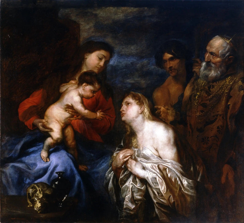 Bakire ve Çocuk, Üç Tövbekar Günahkar, Meryem-Magdalena, Kral Davut ve Dönmüş Oğul - Antoine van Dyck