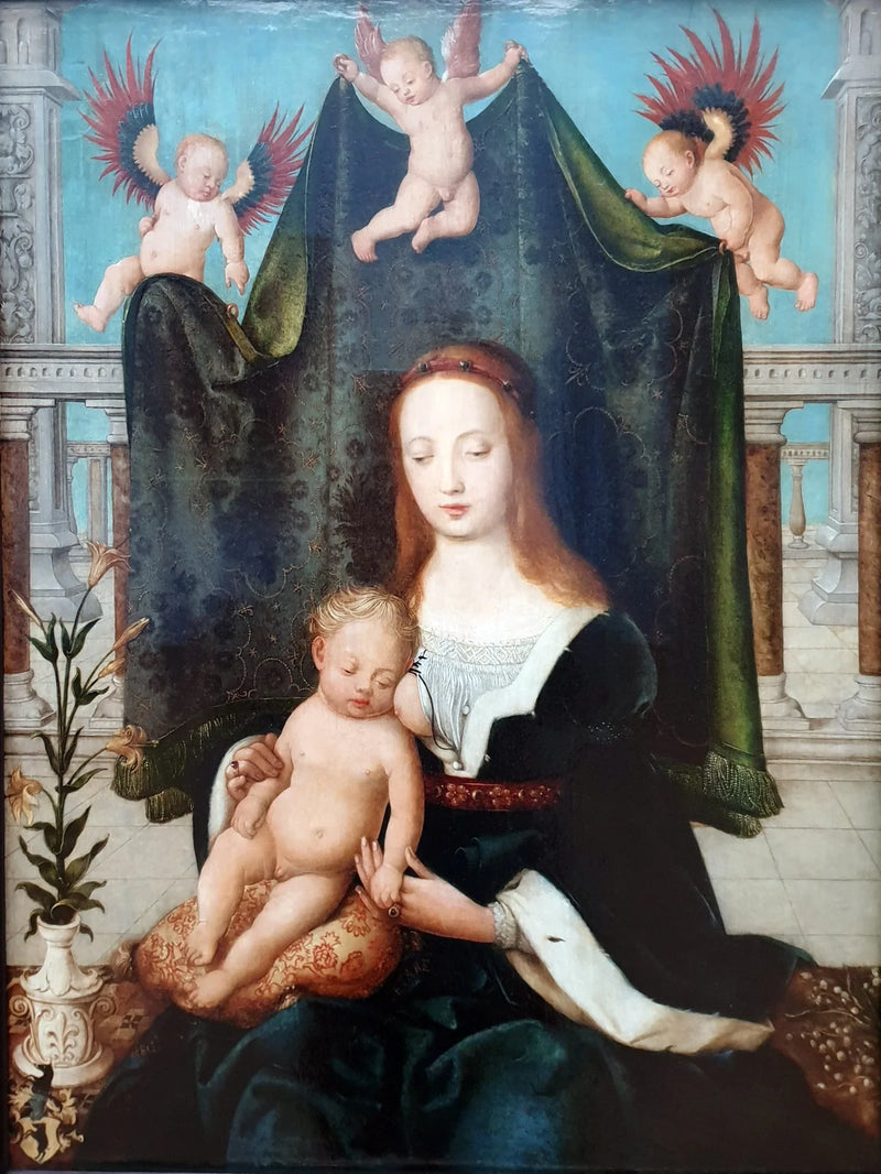 Uyuyan Meryem ve Çocuk - Hans Holbein the Elder
