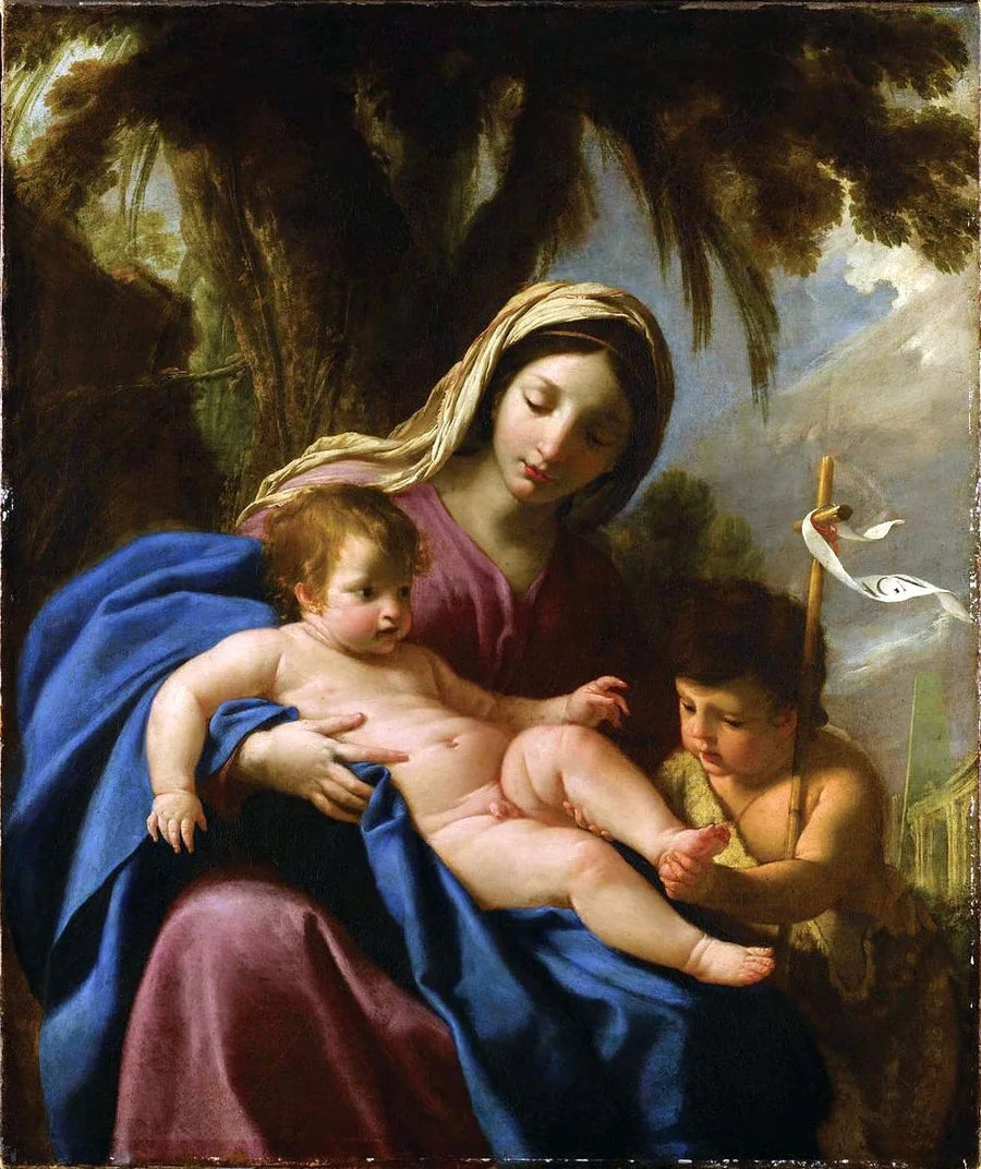 Bakire ve Çocuk İsa ile Aziz Yahya Vaftizci - Eustache Le Sueur