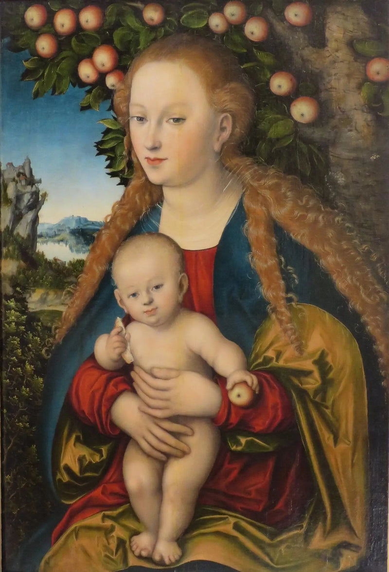 Bakire ve Çocuk İsa, Elma Ağacının Altında - Lucas Cranach the Elder
