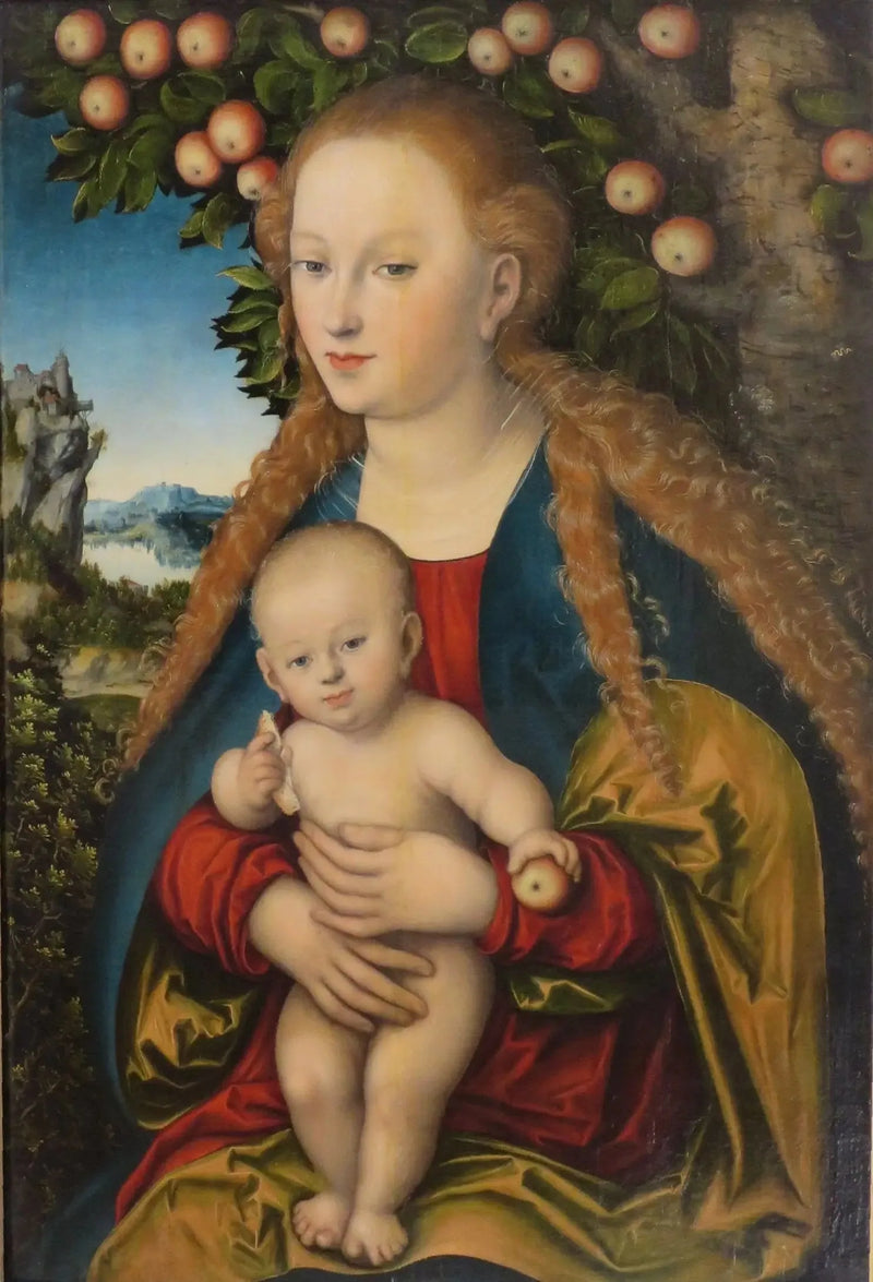 Bakire ve Çocuk İsa, Elma Ağacının Altında - Lucas Cranach the Elder