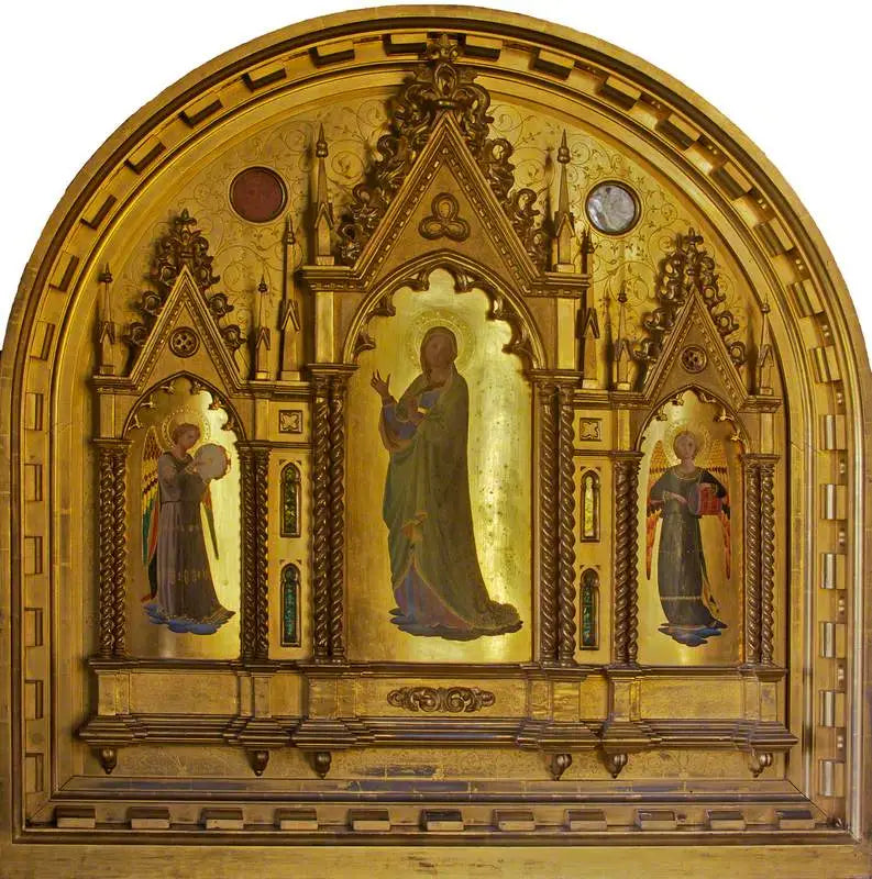 Bakire, müzisyen meleklerle çevrili - Fra Angelico