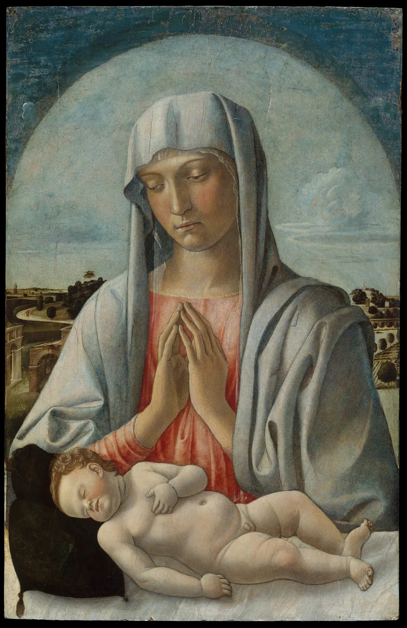Meryem Ana'nın Uyuyan Çocuk İsa'yı Tapması - Giovanni Bellini