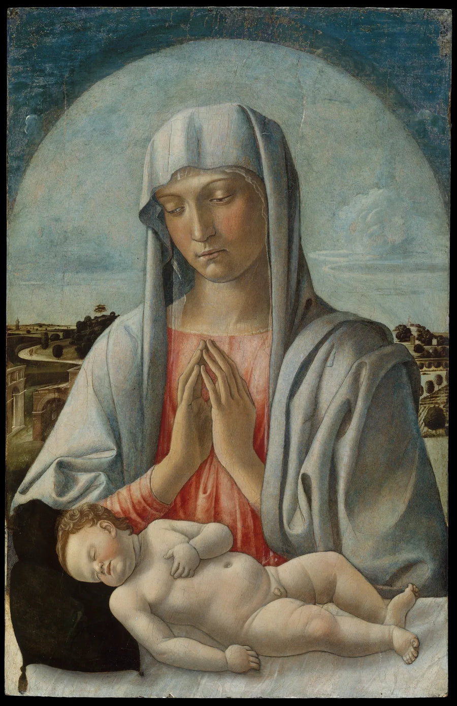 Meryem Ana'nın Uyuyan Çocuk İsa'yı Tapması - Giovanni Bellini