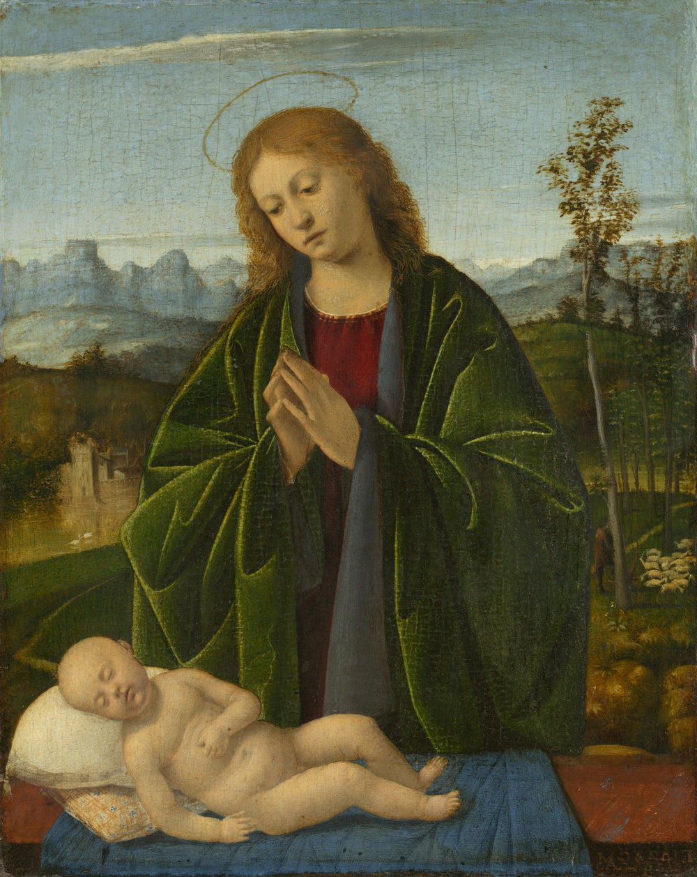 La Vierge Marie adorant l’Enfant - Marco Basaiti - Alpha Reproduction