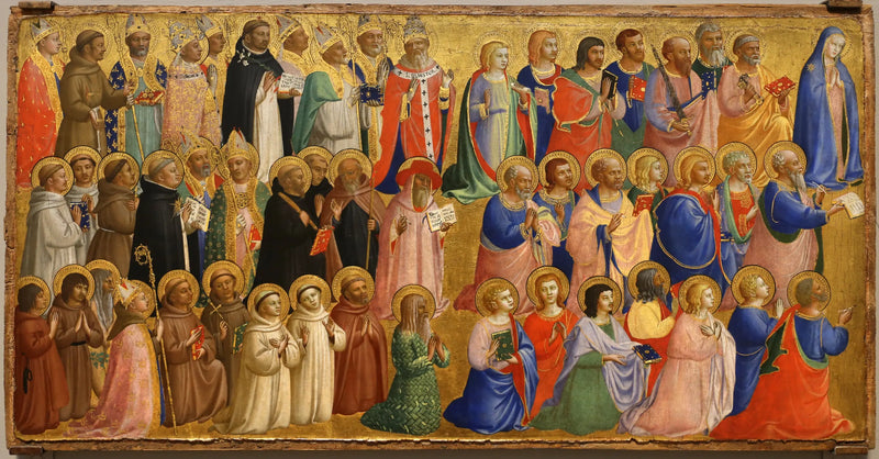 Meryem Ana ve havariler ile diğer azizler - Fra Angelico