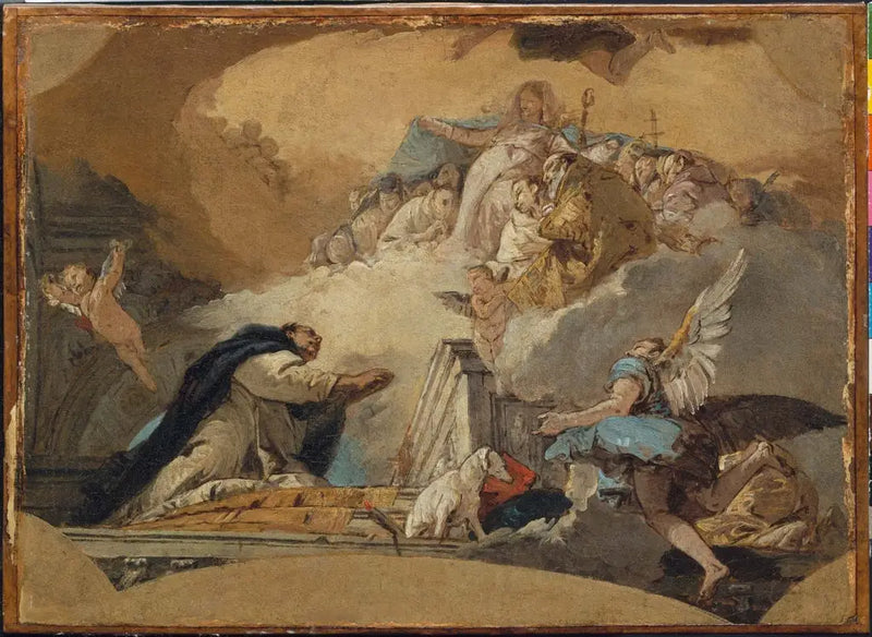 Azize Dominik'in dualarını alan Meryem - Giovanni Battista Tiepolo