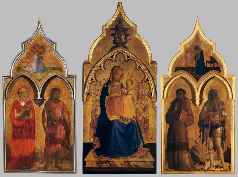 Fra Angelico'nun Kucağında Çocuk İsa'yı Tutarken Meryem Ana
