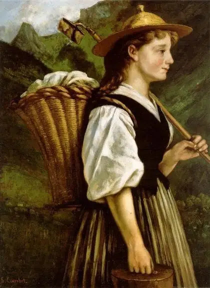 Montreux'lü Vigneronne - Gustave Courbet