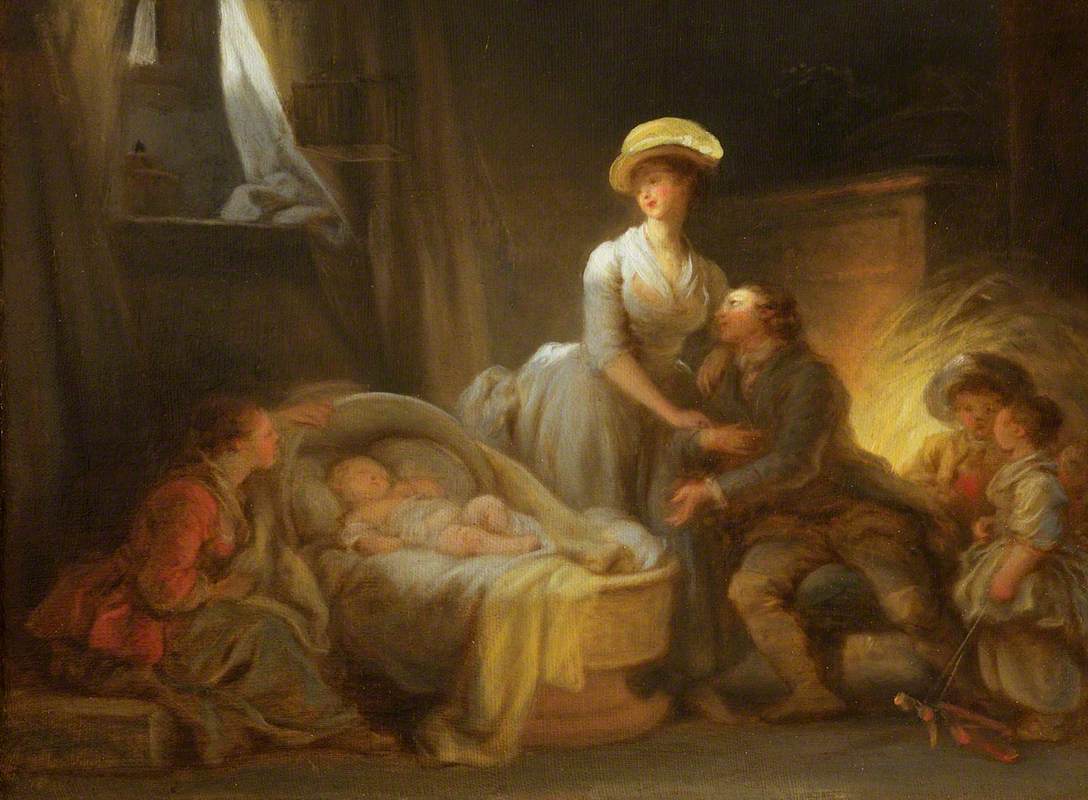 La Visite à la nourrice - Jean-Honoré Fragonard