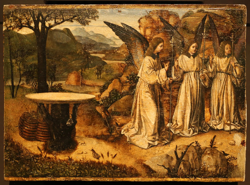 İbrahim'e Üç Meleğin Ziyareti - Antonello de Messine