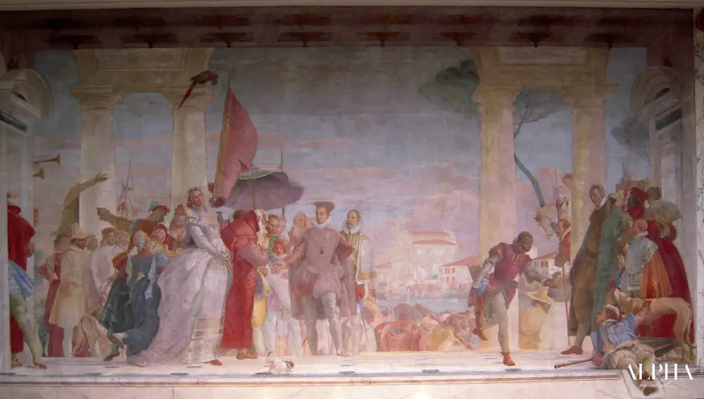 La visite du Henri III à ville Contarini - Giambattista Tiepolo - Reproductions de tableaux et peintures haut de gamme