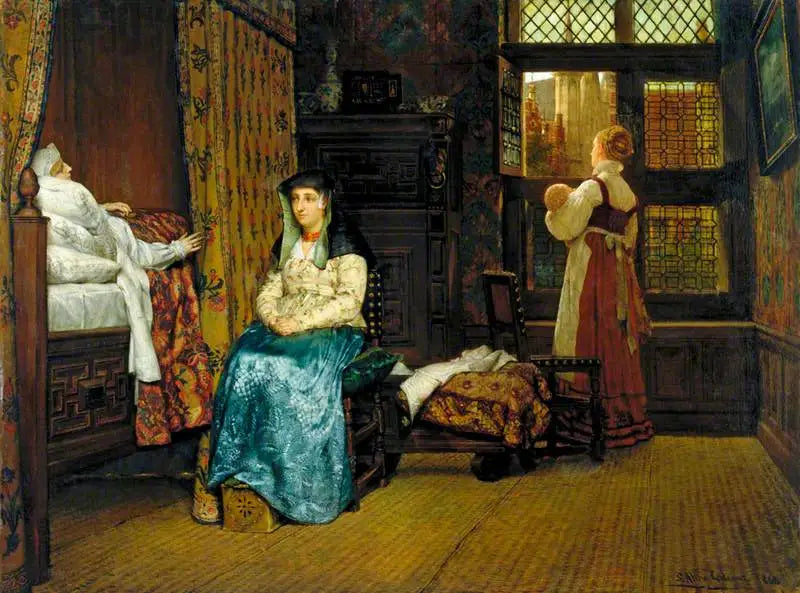 La Visite : Bir Hollanda İç Mekanı - Lawrence Alma-Tadema