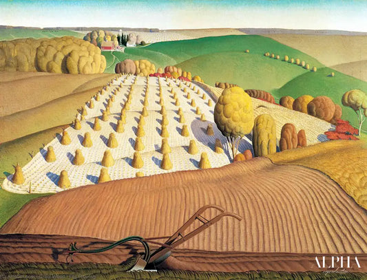 Labourage d'automne - Grant Wood - Reproductions de tableaux et peintures haut de gamme