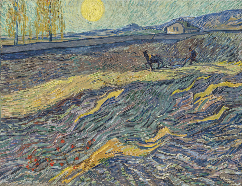Bir tarlada çiftçi - Vincent van Gogh