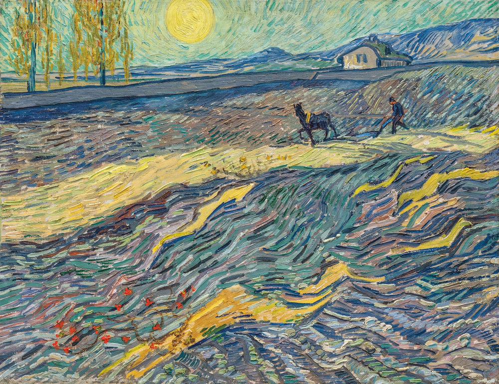 Laboureur dans un champ - Vincent van Gogh image 1 reproduction de peinture à l’huile