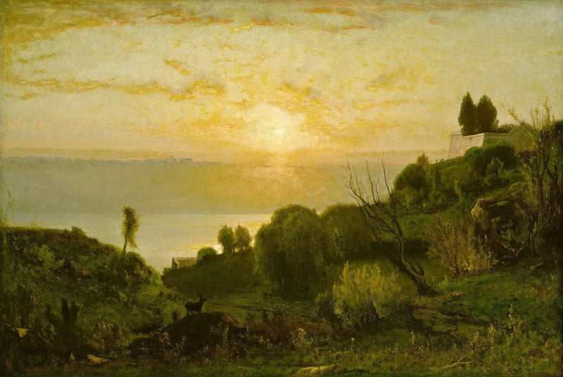 Lac Albano, Gün Batımı - George Inness