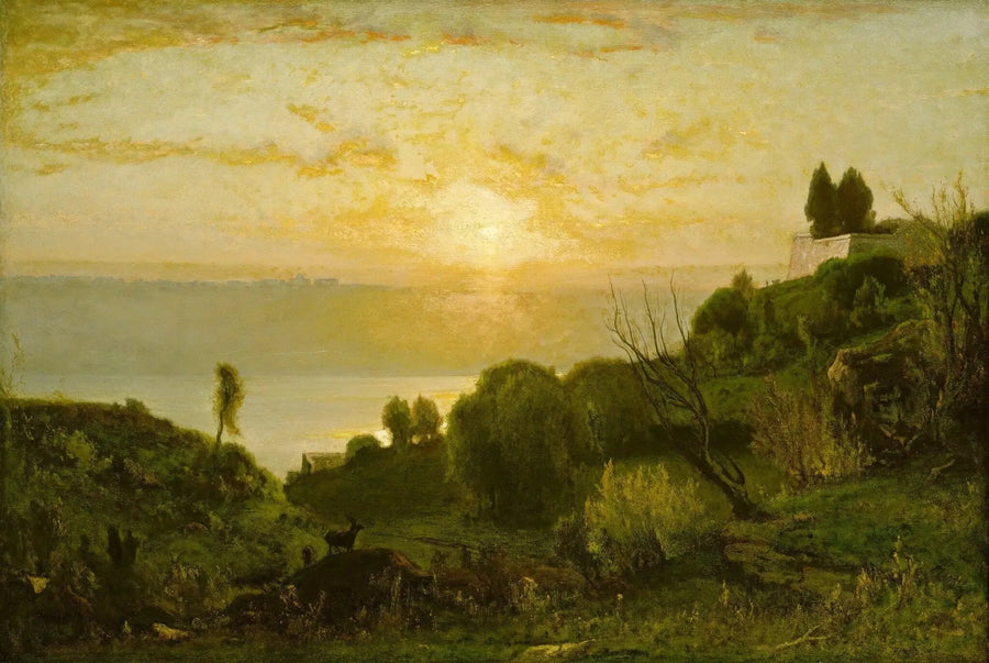 Lac Albano, Gün Batımı - George Inness