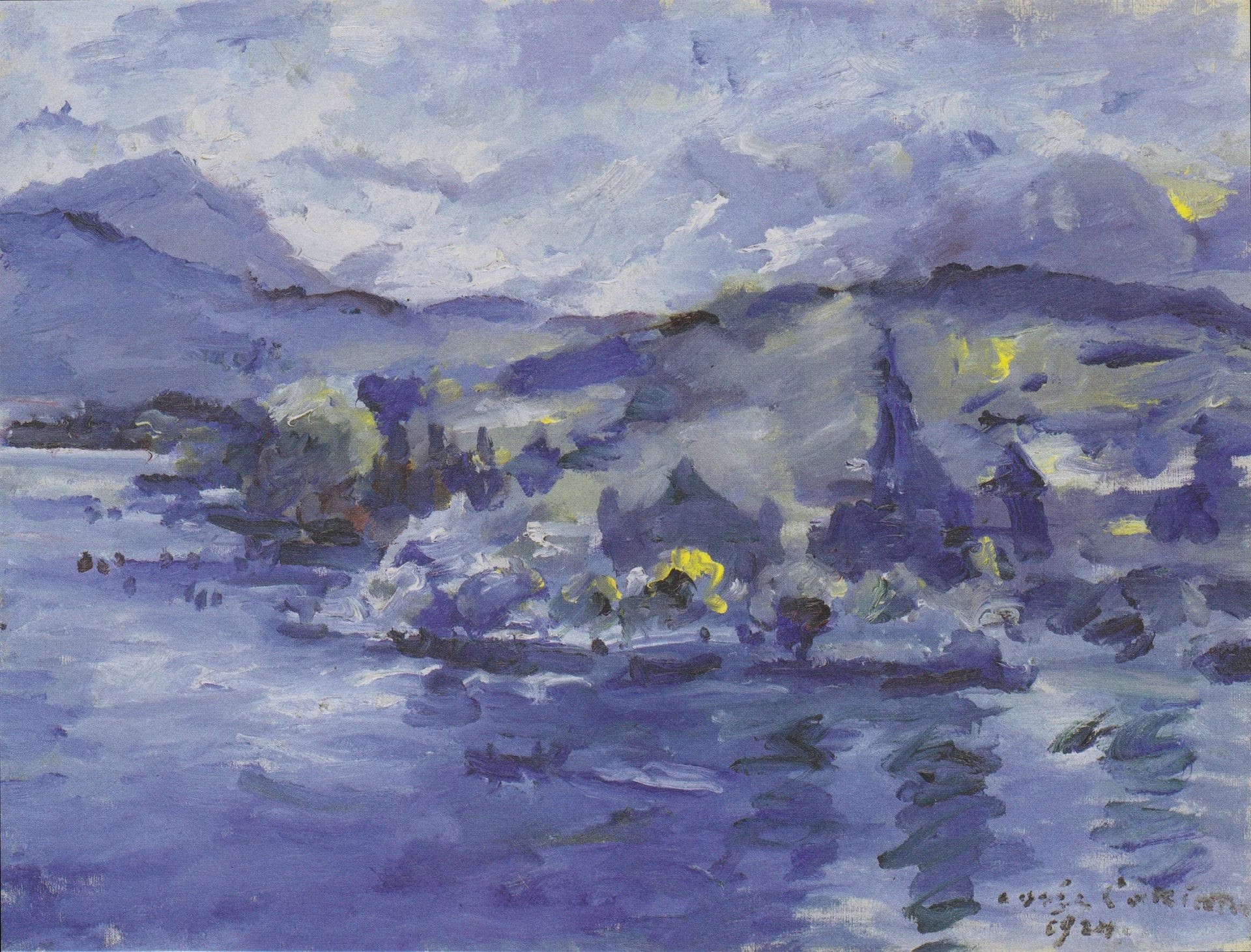 Lac de Lucerne l'après-midi - Lovis Corinth image 1 copie peinte à la main à l’huile