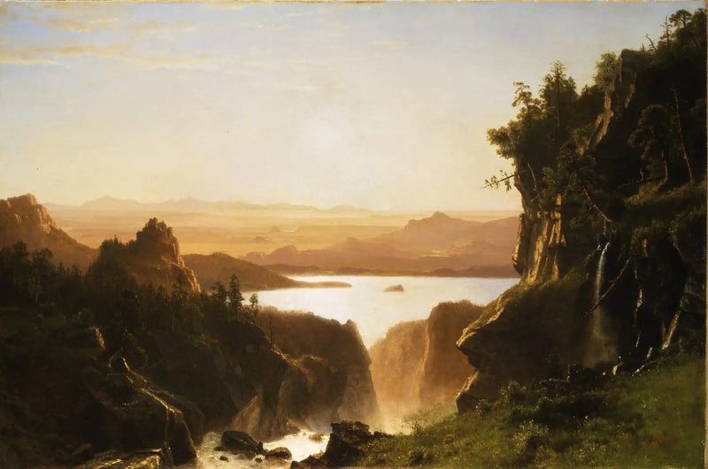 Lac Island, Wind River sırası, Wyoming - Albert Bierstadt