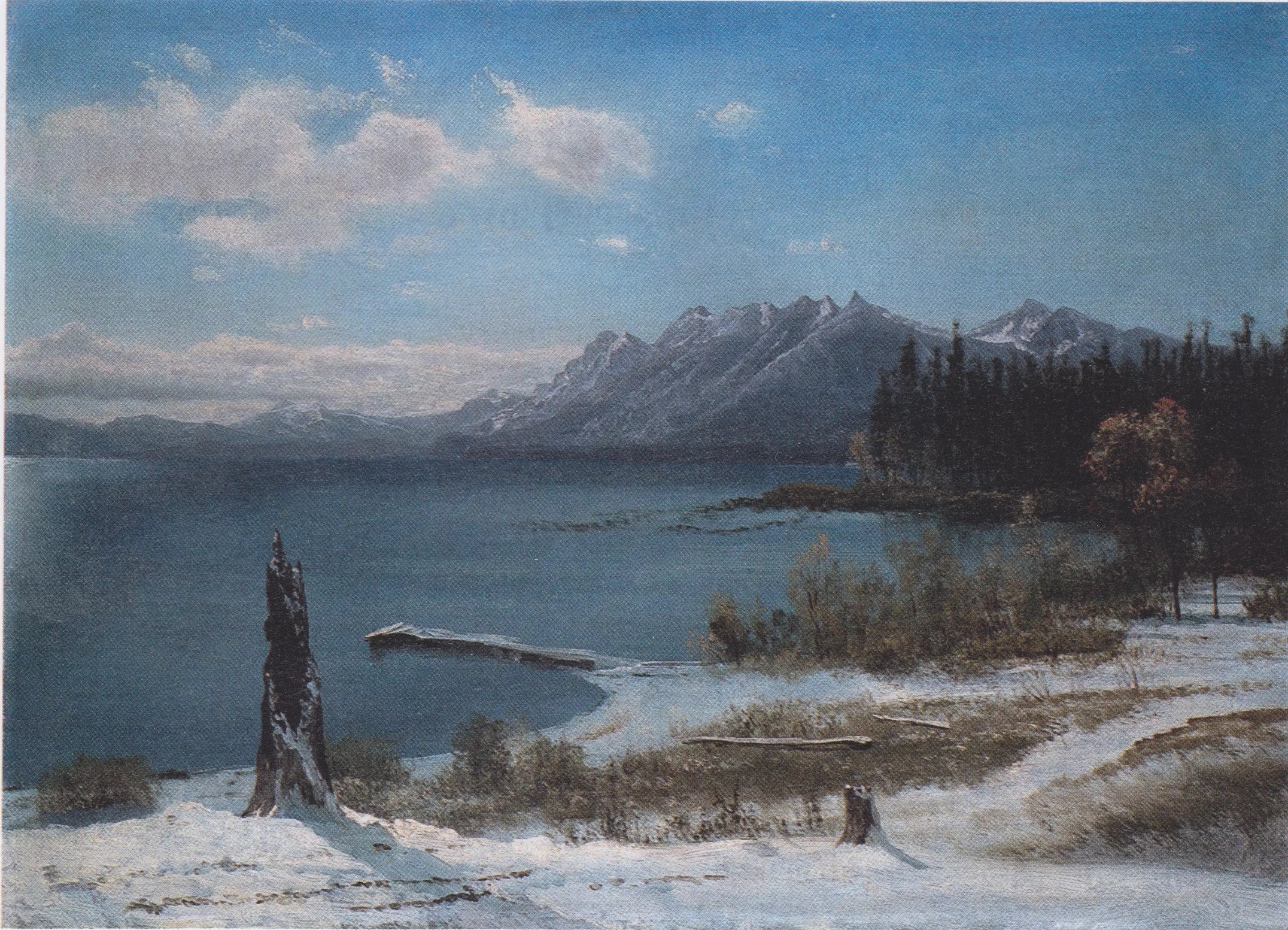 Lac Tahoe en hiver - Albert Bierstadt - Alpha Reproduction