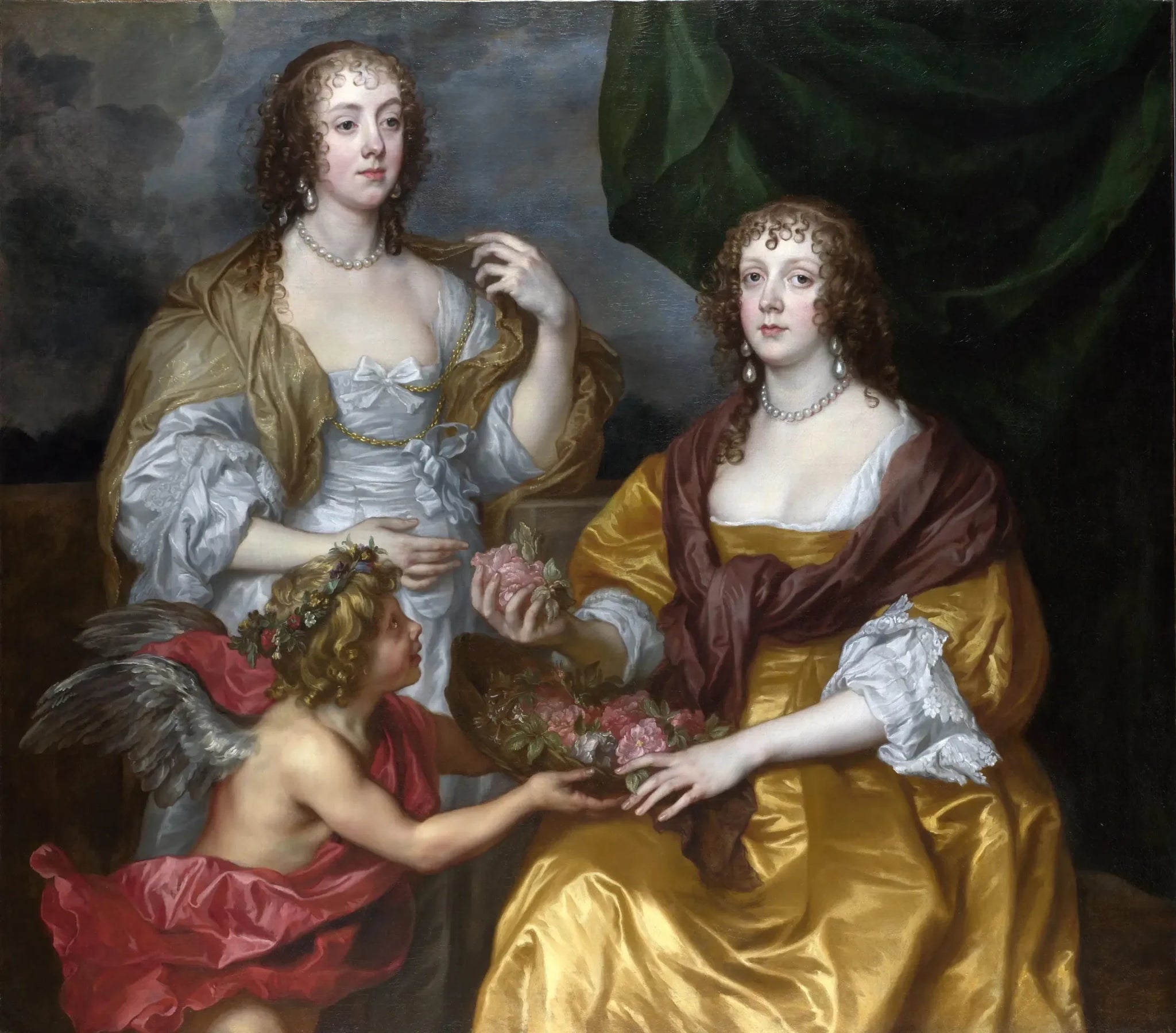 Lady Elizabeth Thimbelby et sa sœur - Antoine van Dyck image 1 tableau peint à l’huile sur toile