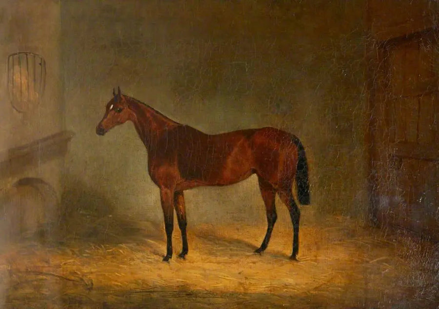 "Lady Liverpool", ahırda bir açık kahverengi at - John Frederick Herring, Sr.