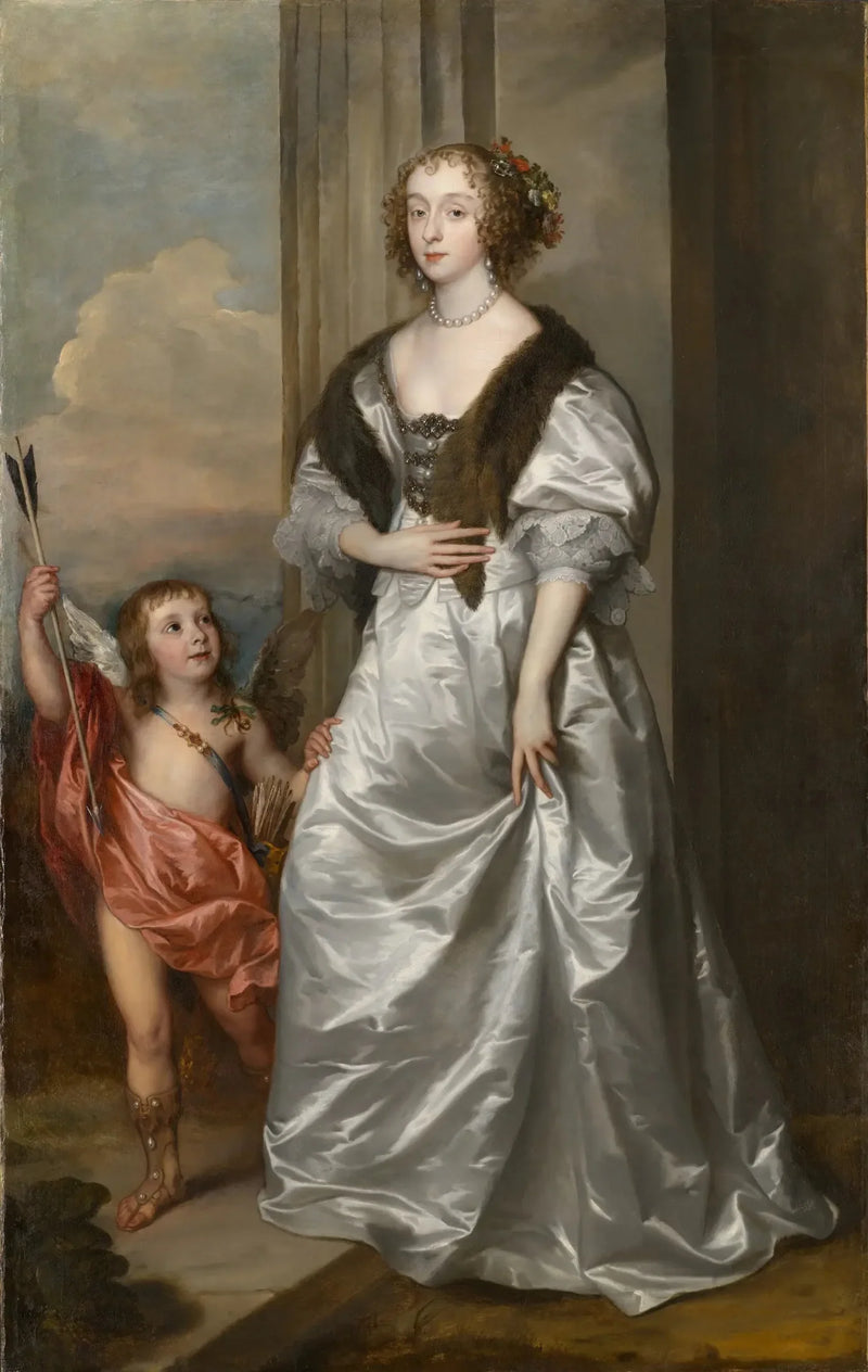 Lady Mary Villiers, gelecekteki Richmond ve Lennox düküçe, Charles Hamilton, Lord Arran ile - Antoine van Dyck