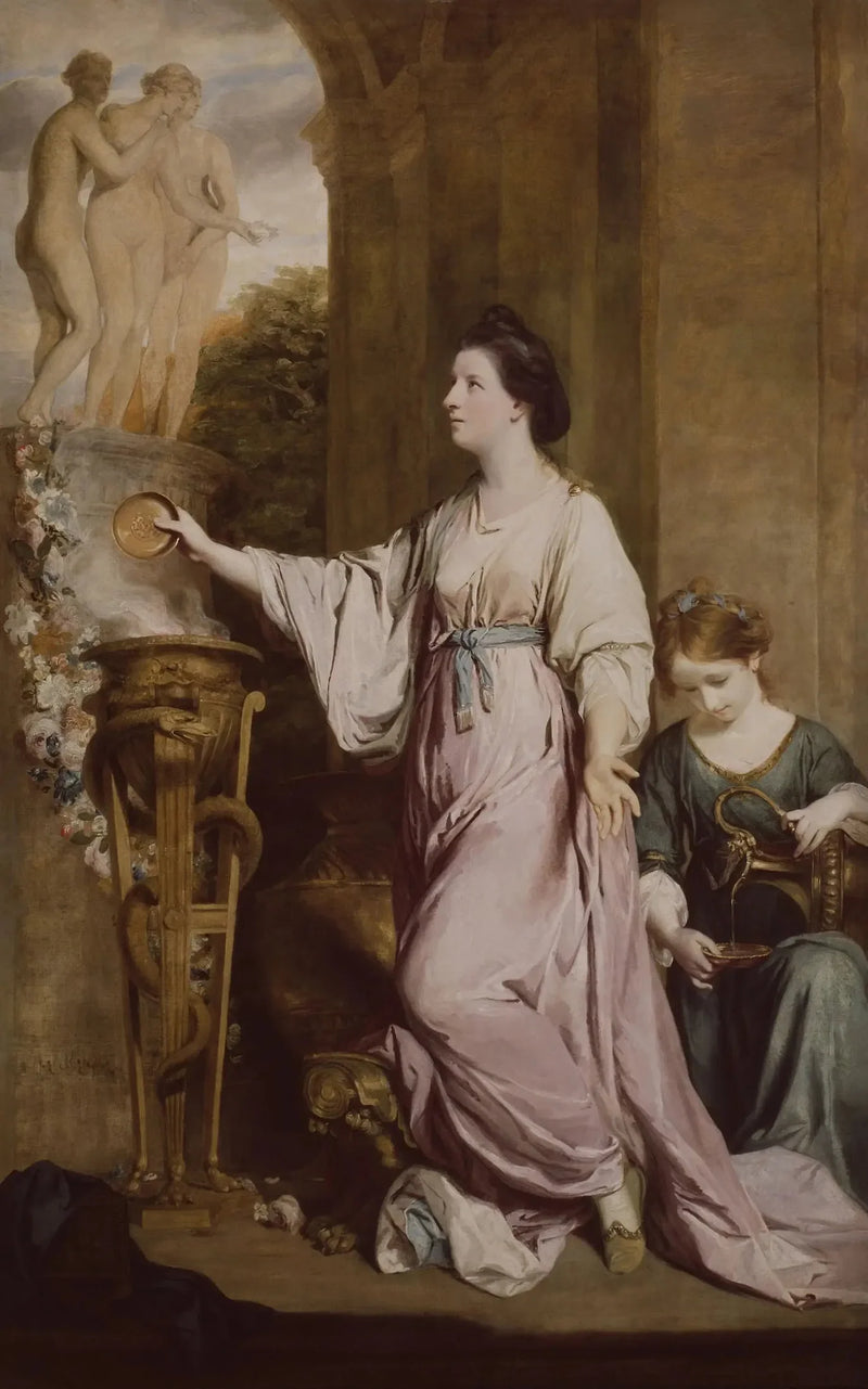 Lady Sarah Bunbury Tanrıçalara Kurban Ediliyor - Joshua Reynolds