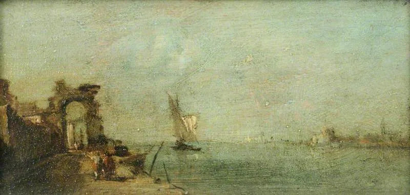 Capriccio Lagünü ve Harabe Bir Kemerli - Francesco Guardi
