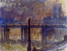 Kleopatra'nın İğnesi ve Charing Cross Köprüsü - Claude Monet