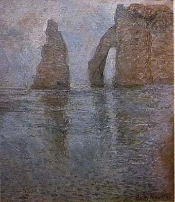 Yukarıdan Görülen Aiguille ve Aval Kapısı - Claude Monet