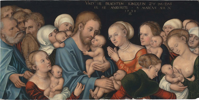 Bırakın küçük çocuklar bana gelsin (İsa çocukları kutsuyor) - Lucas Cranach the Elder