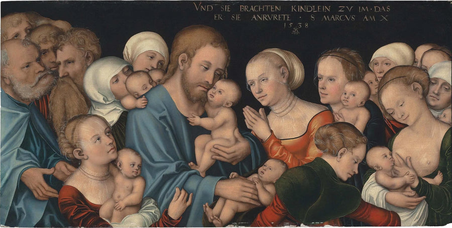 Bırakın küçük çocuklar bana gelsin (İsa çocukları kutsuyor) - Lucas Cranach the Elder
