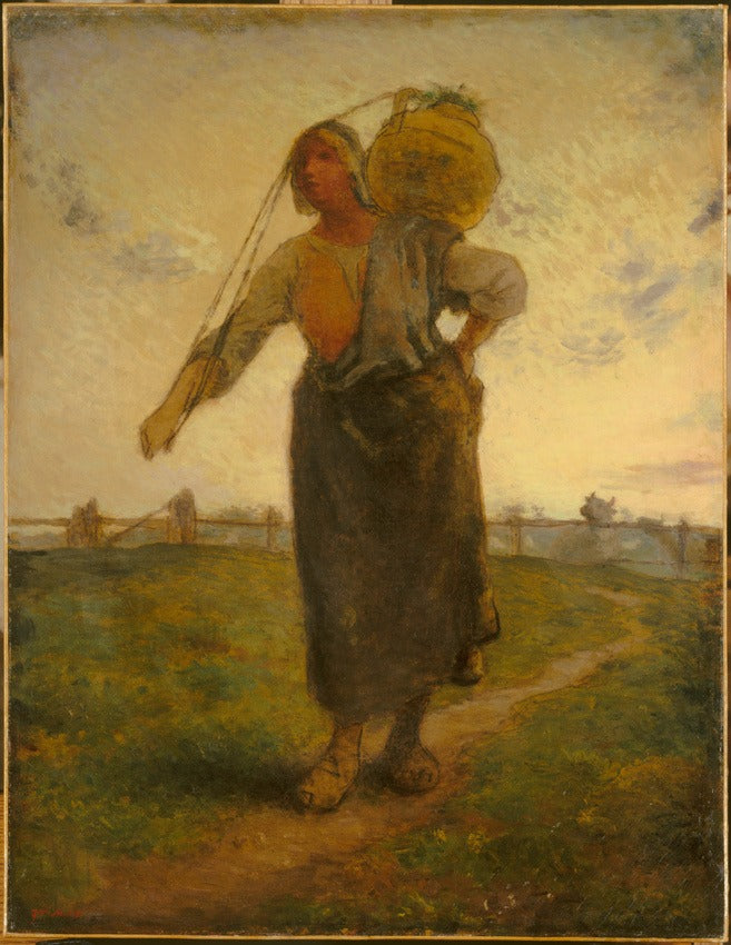 Laitière normande à Gréville - Jean-François Millet